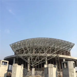 China Factory’s Long Span Prefab Steel Roof Trusses Dome Shape Space Frame Skylight Roof High Strength Steel Structure Design