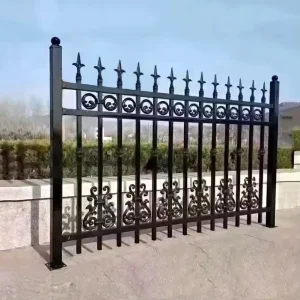 China High Quality Design Iron Picket Fence Metal Steel Wrought Iron Fence Panels for Sale