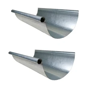 China Manufacturer Supply 5 In. X 8 Metal Gutter Galvanized Steel Rain Gutter Metal Rain Gutters