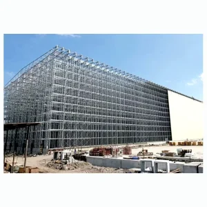 China Prefab ASRS Storage Rack System Prefabricated Integrated Solution Light Steel Structure Workshop Q355B/Q235B Material 5+