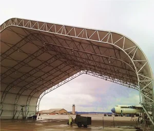 China Steel Structure Factory China Manufacture Prefabricated Truss Design Fabric Structure Hangar Steel Pipe Truss Roof