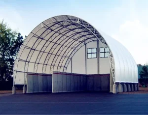 China Steel Structure Factory Used Steel Truss Design Dome Storage with PVC Membrane Structure Steel Pipe Truss Roof