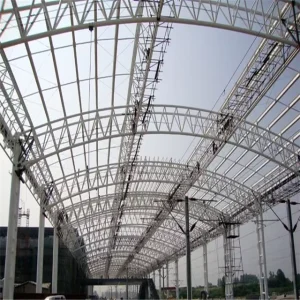 China Steel structure factory Train station steel structure truss system building steel pipe truss roof