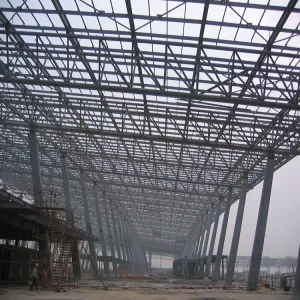 China Steel structure factory prefabricated light gauge roofing steel truss design for airport terminal steel pipe truss airport roof