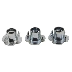 China Supplier 4 Pronged Tee Nuts Zinc Plated Cold Forged Tee Nuts Steel for Connection and Fixation of Sofa Bed Frame and Table