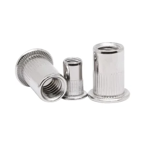 Chinese Fastener Manufacturers Ss304 A2 70 Stainless Steel Knurled Countersunk Rivet Nuts M6 M20 Rivet Nuts