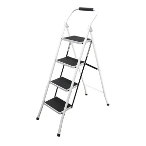 Chinese Manufacturer Safety Household Lightweight Folding Steel 4 Step Ladders