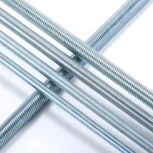 Chinese Manufacturer Supply Customizable DIN976 Grade 4.8 Double End Carbon Steel Galvanized Full Thread Stud Bolt Threaded Rod