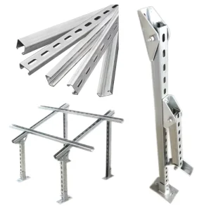 Chinese Steel Manufacturer Hot-Dip Galvanized C-Shaped Steel Photovoltaic Bracket Manufacturers Solar Power Generation Brackets