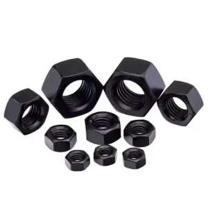 Class 8 High Strength Metric Hexagon Nut Black Oxide Finish M10 Coarse Tooth Factory Direct National Standard