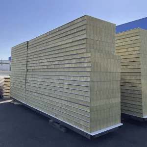 Class a Fireproof Rock Wool Sandwich Panels with 50mm Sandwich Wall Panels for Pharmaceutical Workshop Interior Walls