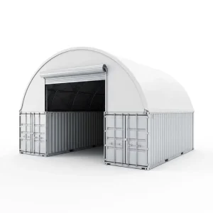 Clear Span 610g PVC UV Resistant Galvanized Arch Warehouse Outdoor Workshop Shipping Container Storage Tent