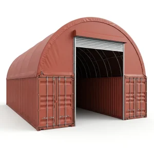 Clear Span Snow Load Heavy Duty Bolt on Steel Frame Curved Dome Container Shelter for Mining Site Equipment Storage