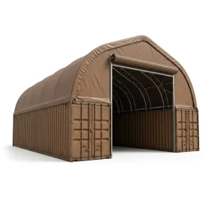 Clear Span Snow Load Heavy Duty Bolt on Steel Frame Gable Container Shelter for Industrial Workshop Storage