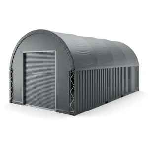 Clear Span Snow Load Resistant Hot dip Galvanized Hoop Container Canopy for Car Garage Emergency Relief Supply Storage 3 Car