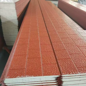 Coarse Brick Series Metal Carved Tile Steel Sandwich Panels Fire Resistant Waterproof Eco Friendly Features for Bathroom Bedroom