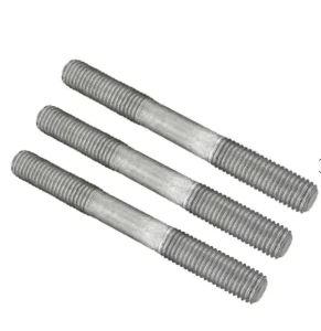 Coated Carbon Steel Double End Stud Bolt with Nuts Washers Fastener Hardware for Wind Power Turbine Tower Foundation Connection