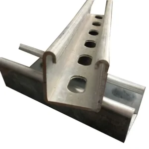 Cold Bending Galvanized U Slotted Perforated Shaped Steel Sections For Solar Bracket