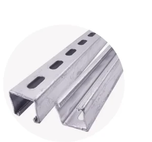 Cold Form Steel C Channel Slotted Structural Strut Customizable Sizes Cut Punch Weld Bend