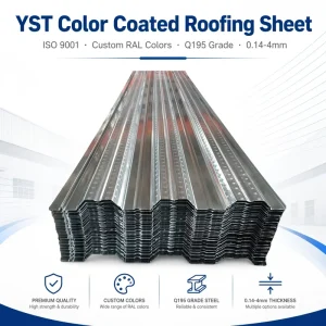Color Coated Galvanized Corrugated Roofing Sheet Q195 Z30 Z40 for Building Construction with Bending Cutting