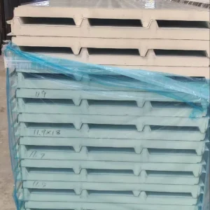 Color Coated Steel Surface Polyurethane Rock Wool PIR Glass Wool EPS Fireproof Sandwich Panels for Warehouses and Roofing