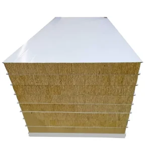 Color Steel Metal Rock Wool Composite Sandwich Board Fireproof Thermal Insulation Sound Insulation Flame Retardant Exterior Wall