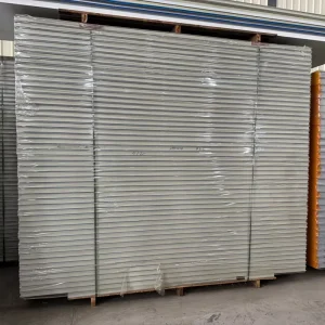 Color Steel Metal Sandwich Panel Insulated EPS PU Rock Wool Glass Wool Wall Roof Sandwich Panel Fireproof