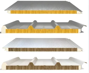 Color Steel Rock Wool Sandwich Panel A1 Fireproof Eco Friendly 50/75/100mm for Factory/Warehouse/Cold Room Exterior Wall Roof