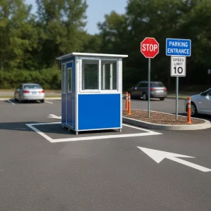 Color Steel Sandwich Portable Outdoor Modern Guard House Prefab Guard Booth Parking Ticket Booth Portable Guard Booth Kiosk