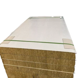 Color Steel Tile Rock Wool Sandwich Panels with High Bulk Density Customizable Suitable for Wall and Roof Installation
