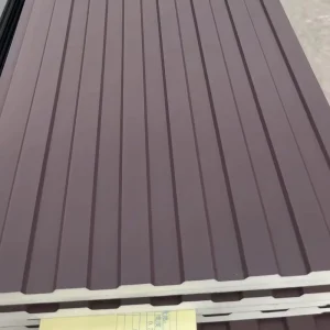 Color steel pu sandwich panel modern metal wall cladding siding board used for villa and ordinary house outer wall renovation