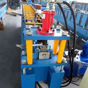Colored Steel Rain Drain Water Gutters Roll Forming Machine Automatic Tile Forming Machine with Decoiler
