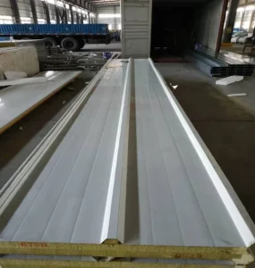 Colored Steel Sheets PIR Insulation for Sturdy Cement Partition Walls Workshop Roofing Sandwich Panels Waterproof Fire Resistant