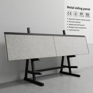Colored Stone Metal Carved Board Wall Cladding Panels PU Sandwich Panel Fire Resistant Warehouse Exterior Wall
