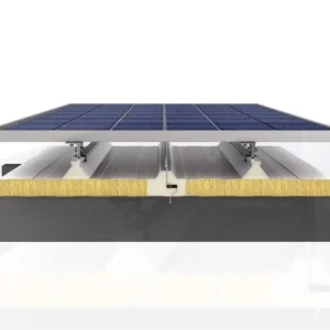 Colored exterior wall roof panel 30 150mm fireproof and heat insulating rock wool sandwich panel for walls and roofs