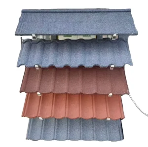 Colorful Waterproof Fireproof Stone Coated Metal Roof Tiles (Galvanized Steel) Villas Hotels Workshops Modern