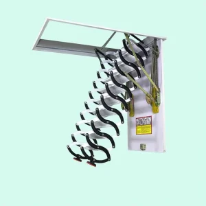 Combinational Carbon Steel Widened Attic Ladder with Handrail