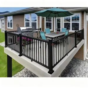 Commercial Architectural Modern Durable Stainless Steel Wrought Iron Railing Fence Custom Color Powder Coated Balcony Deck Stair