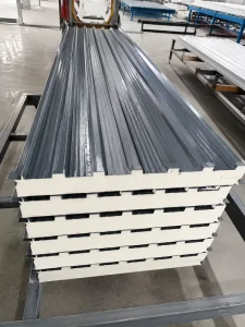Commercial Building Roof Panel PU Insulation Steel Sheet Weather Resistant Waterproof Exterior Roofing Sandwich Panel