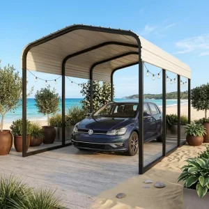 Commercial Grade Steel Carports Canopies Durable Waterproof Outdoor Shelter Powder Coated Easily Assembled Shandong Manufacturer