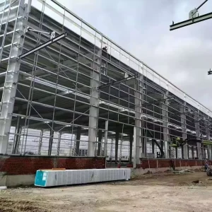 Commercial Prefab Metal Pole Barn Steel Structure Workshop Steel Frame for Shopping Supermarket Office Building