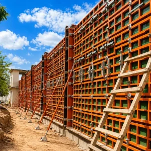 Concrete Construction Steel Framed Plywood Formwork Panel for Wall and Column Shuttering System