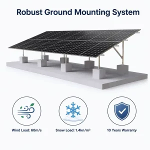 Concrete Solar Ground Mounting System Pre-assembled Frame Solar Array Bracket