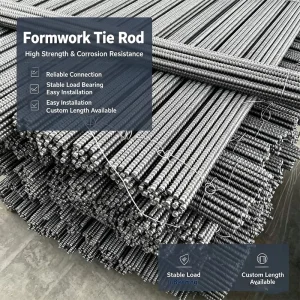 Concrete Wall Formwork Through Tie Rod Q235 Steel 4.8 Grade Trapezoidal Thread Form Tie Rod With Custom Production Length