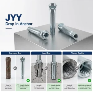 Construction Hardware Zinc Coated Anti Corrosion Durable Drop Anchor for Concrete Reinforcement Roofing Floor Wall Applications