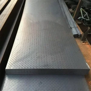 Construction Material 3mm Teardrop Checkered Plate Q215 Galvanized Steel Stair Tread
