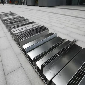 Construction Material Hide Drain Ditch Stainless Steel 304 Slot Cover Drainage Channel Slot Gutter Drainage Channel for Garden