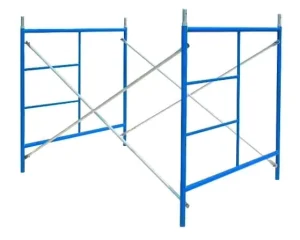 Construction Scaffold Frame Walk Through Galvanized Ladder H Frame Scaffold for High Rise Building