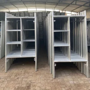 Construction Steel H Frame Scaffold Door Frame Adjustable Mobile Ladder Platform Heavy Duty Scaffold Accessories Components Set