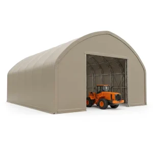 Construction Vehicle Shelter Steel Frame Industrial Design Fabric Building Wide Span PVC Membrane Warehouse Use